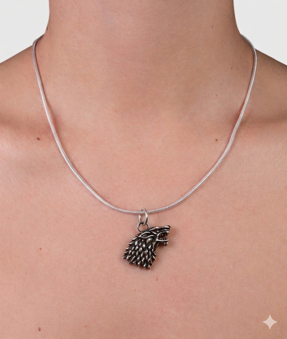 Dije Stark Game of Thrones 25mm plata