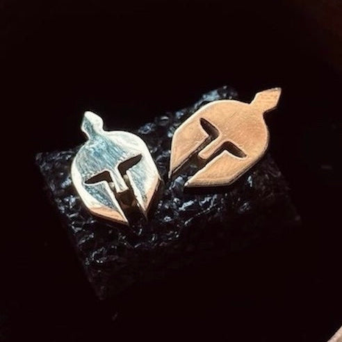 Aretes Casco Griego plata 0.925