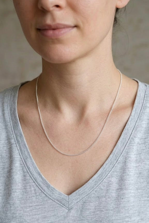 Cadena eslabón 1.5mm plata 0,925, 45 cm