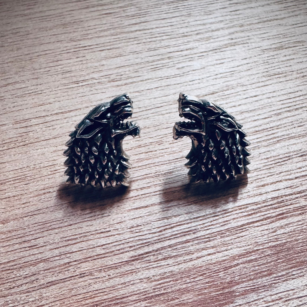 Aretes Casa Stark, Game of Thrones, plata