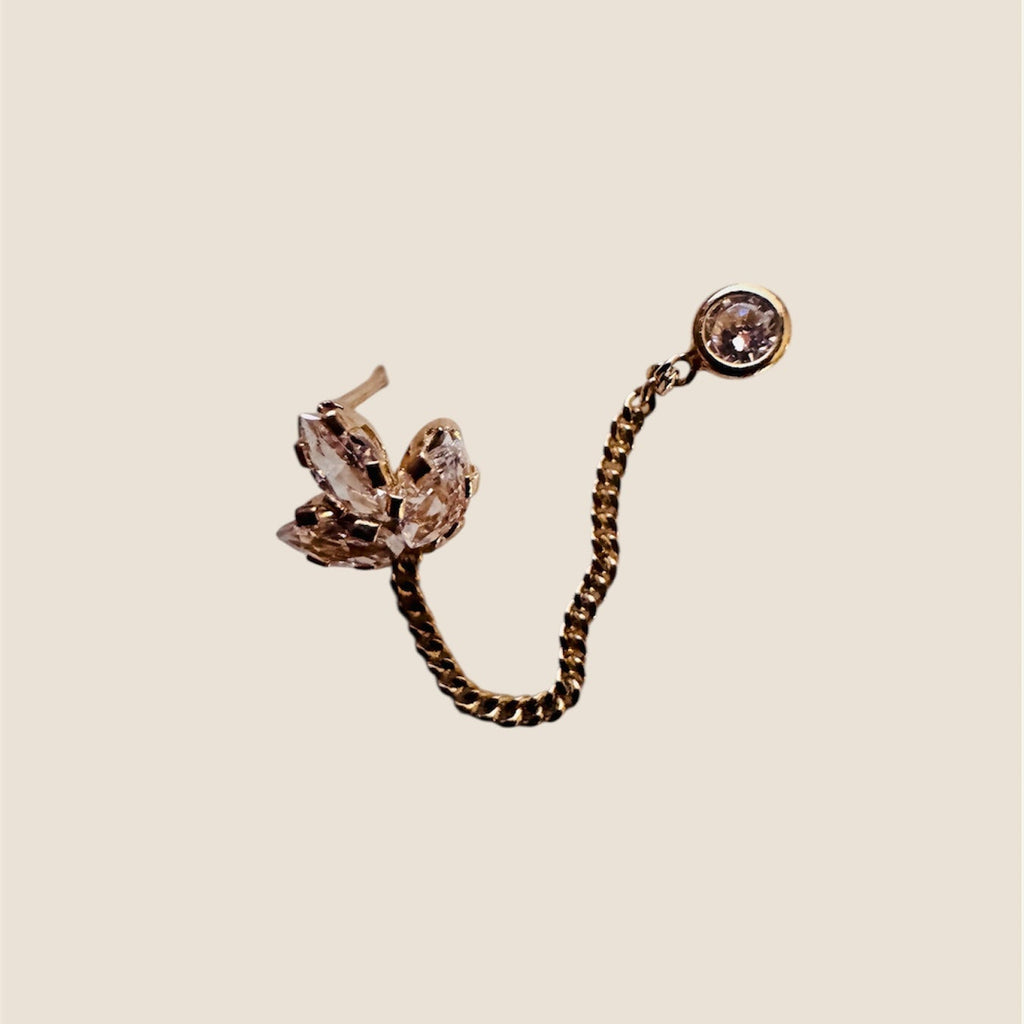 Broquel cadena marquesa oro 10k