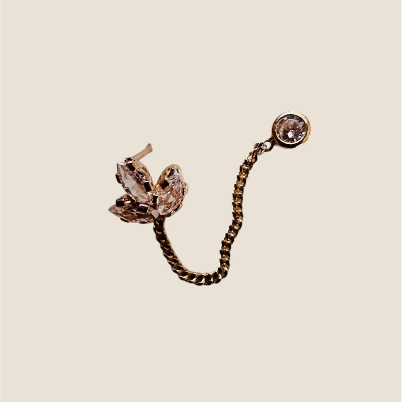 Broquel cadena marquesa oro 10k