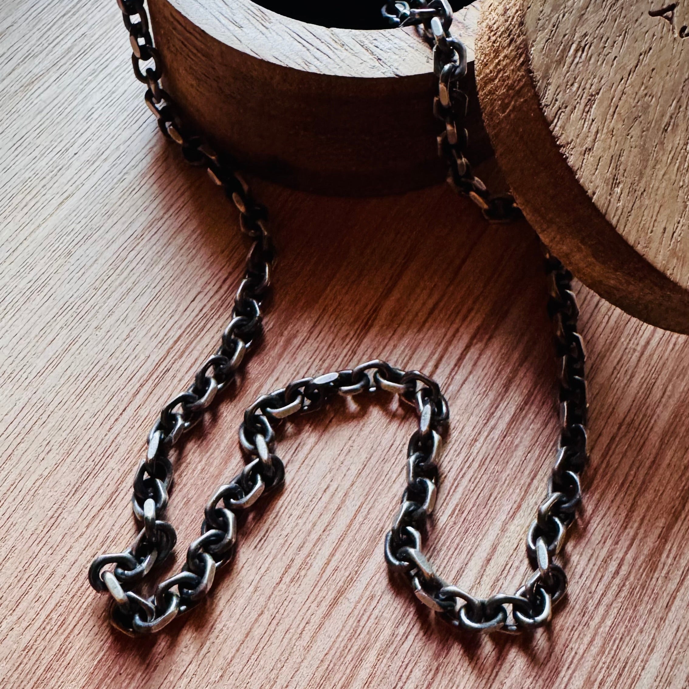 Cadena eslabón plata 61 cm