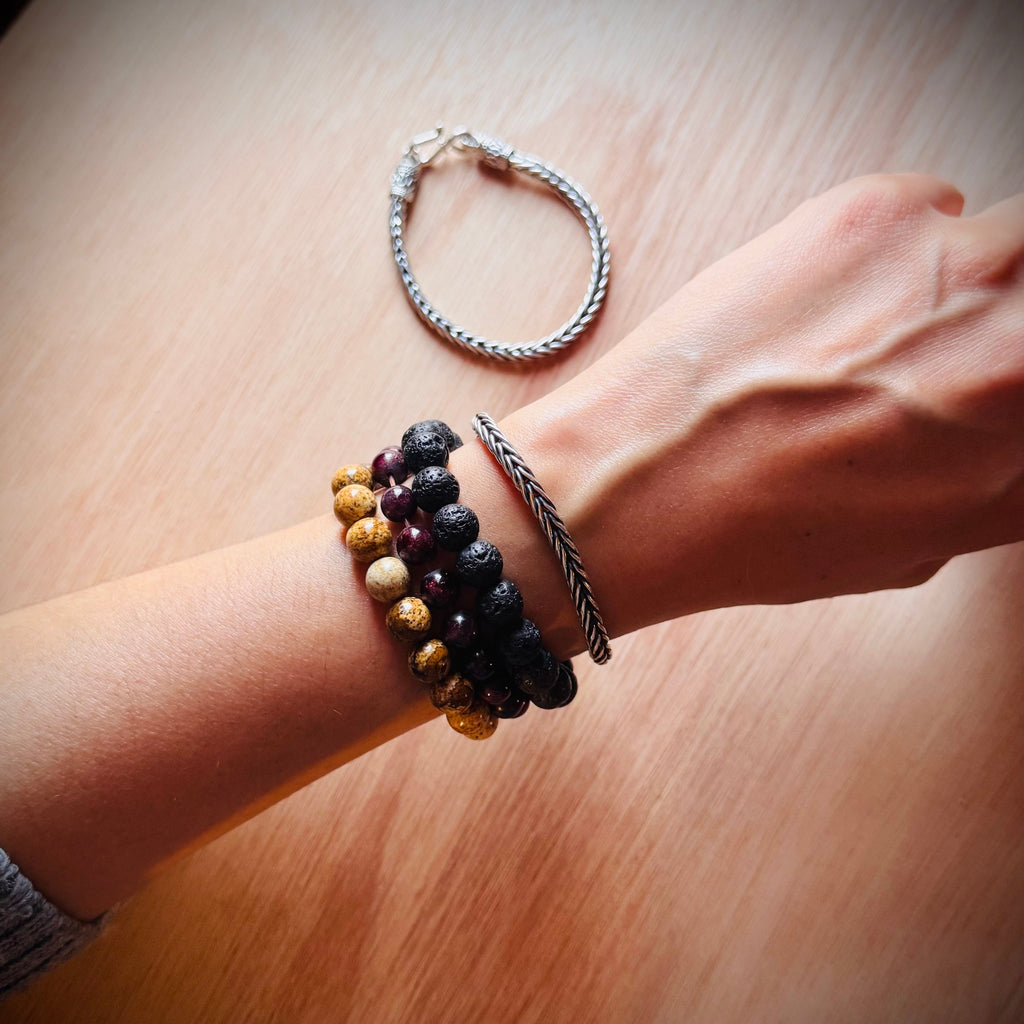 Pulsera unisex cola de zorro en plata 0.925