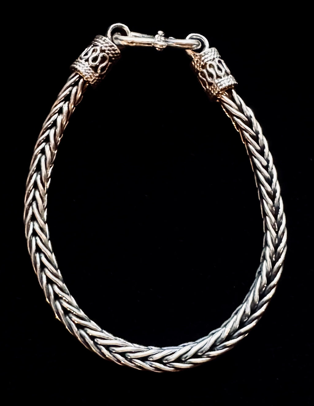 Pulsera unisex cola de zorro en plata 0.925