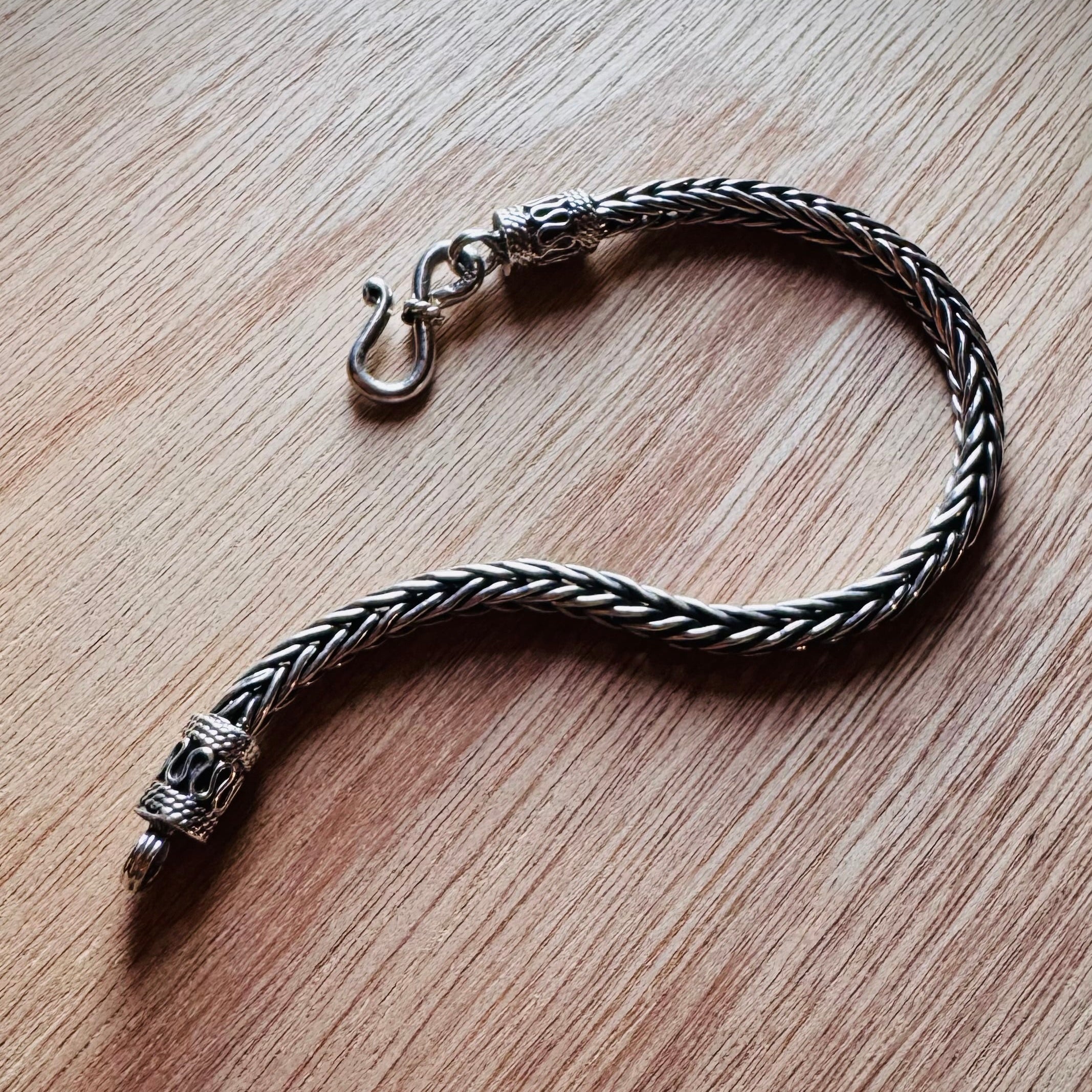 Pulsera unisex cola de zorro en plata 0.925