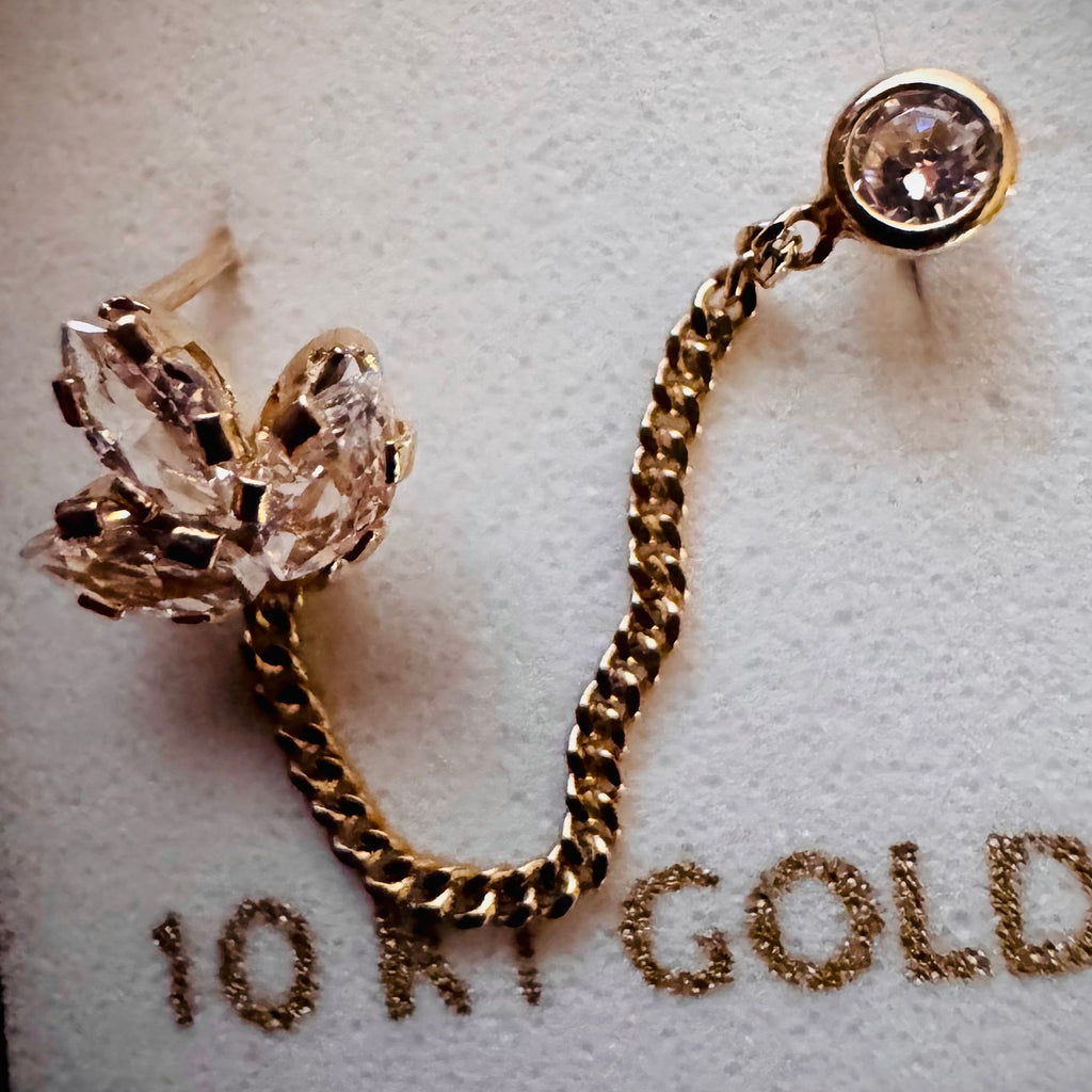 Broquel cadena marquesa oro 10k