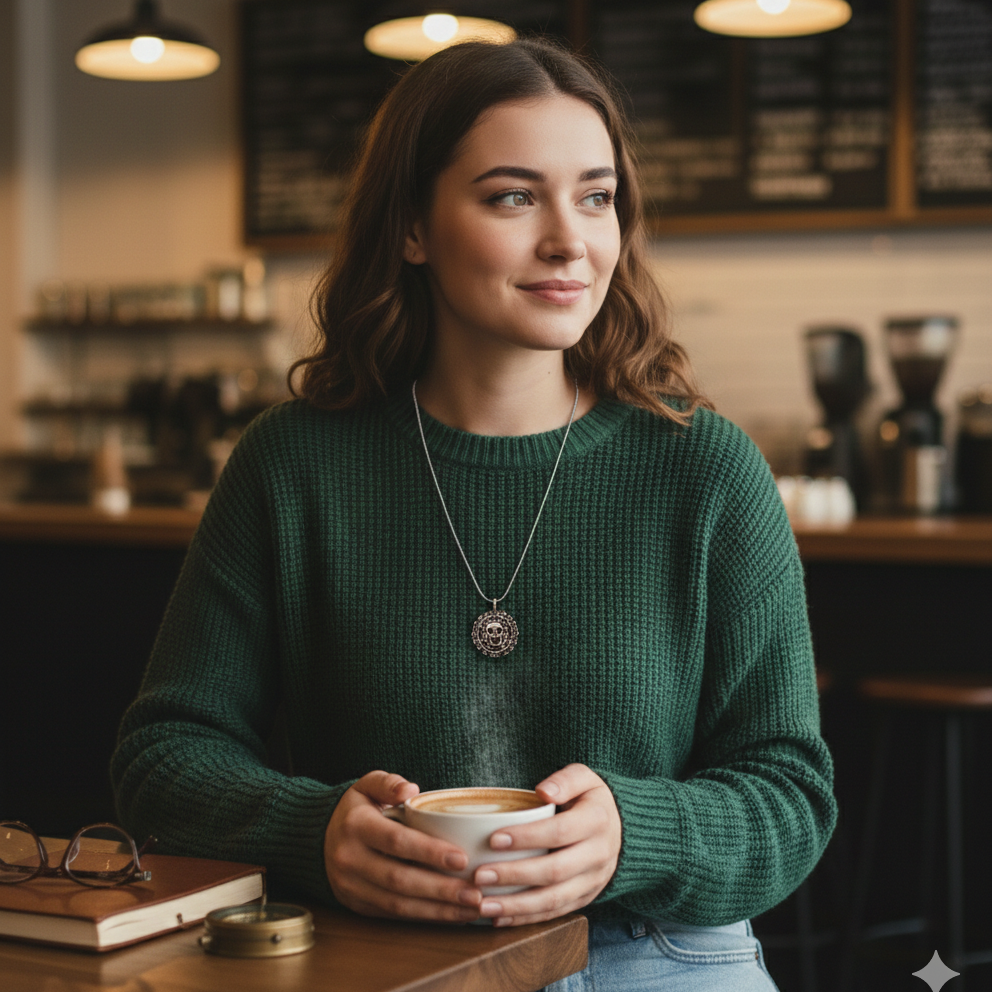 Medallón Piratas del Caribe plata 35mm