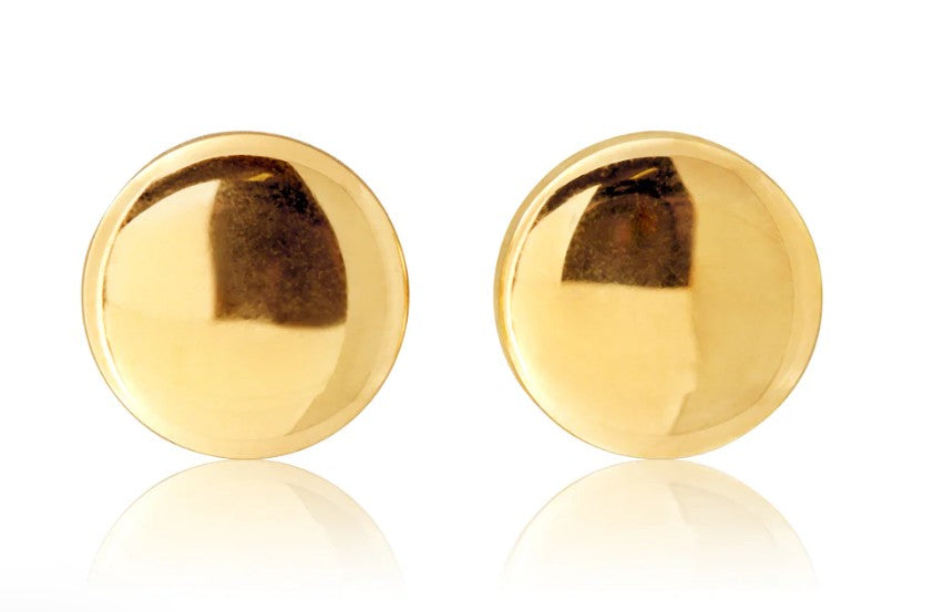 Broquel Globo Plano Oro 14k